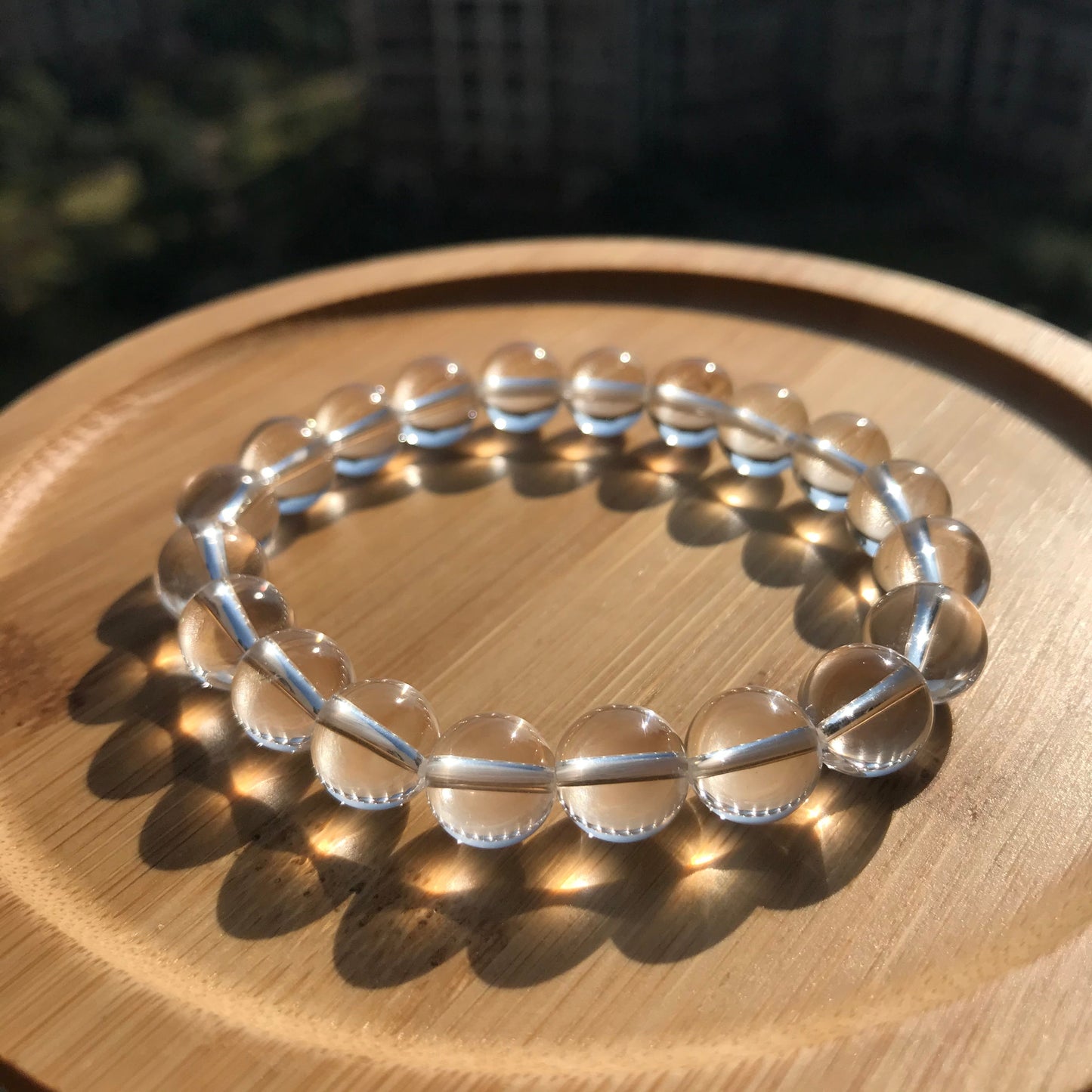 Premium Handmade Natural Clear Quartz Bracelet | 10Mm Beads | Healing Stone For Crown Chakra Meditation And Energy Balance