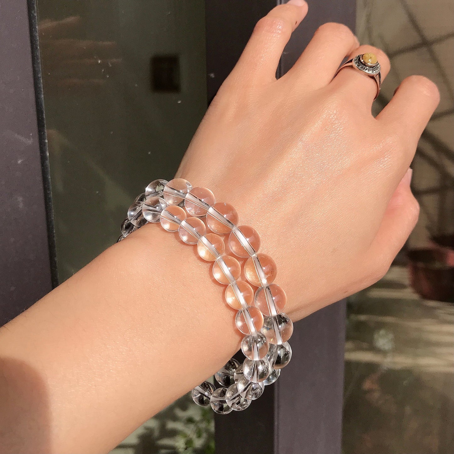 Premium Handmade Natural Clear Quartz Bracelet | 10Mm Beads | Healing Stone For Crown Chakra Meditation And Energy Balance