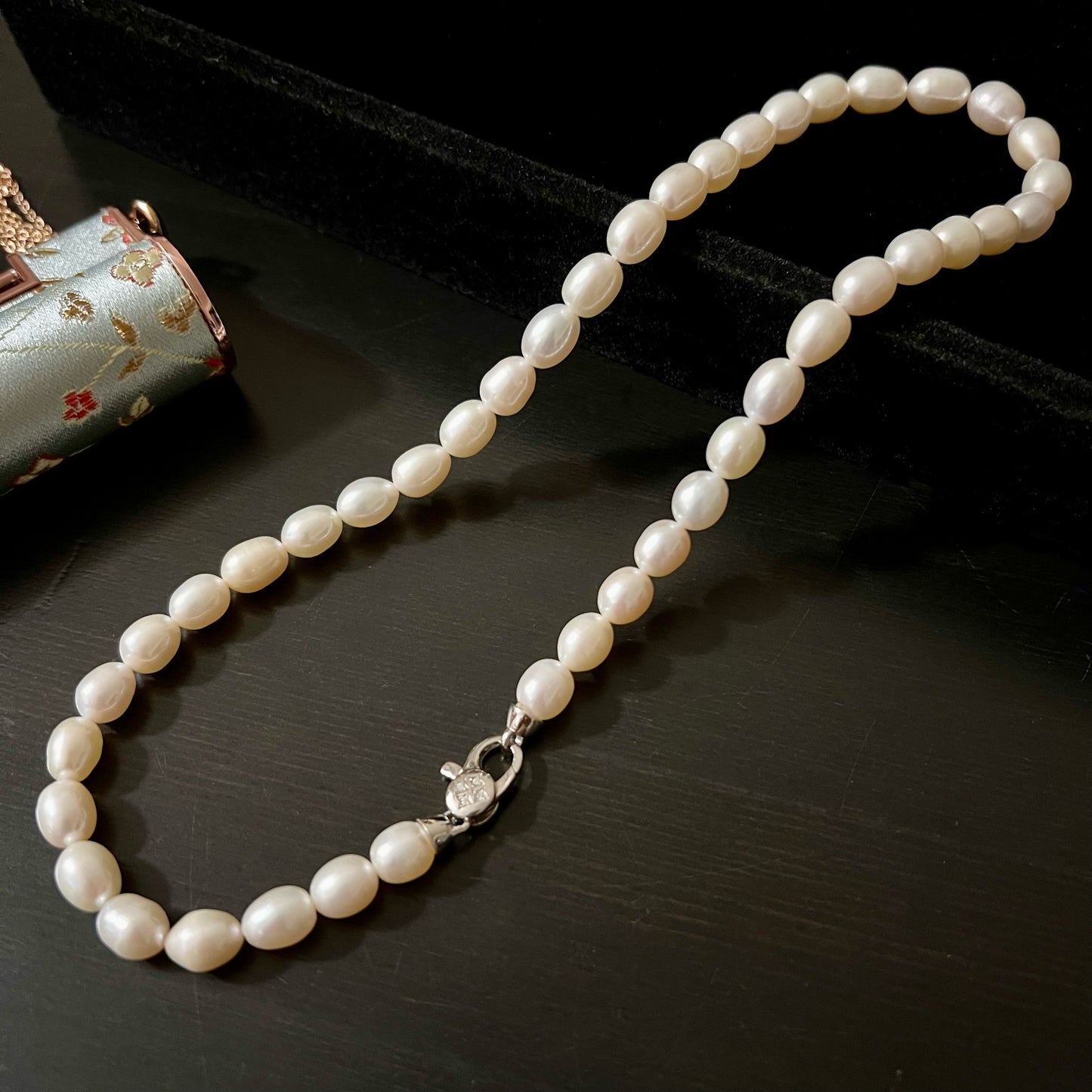 Timeless Classic Pearl Beaded Necklace | Best Luster Freshwater Pearl Natural Formed Beads With 925 Sterling Silver Clasp