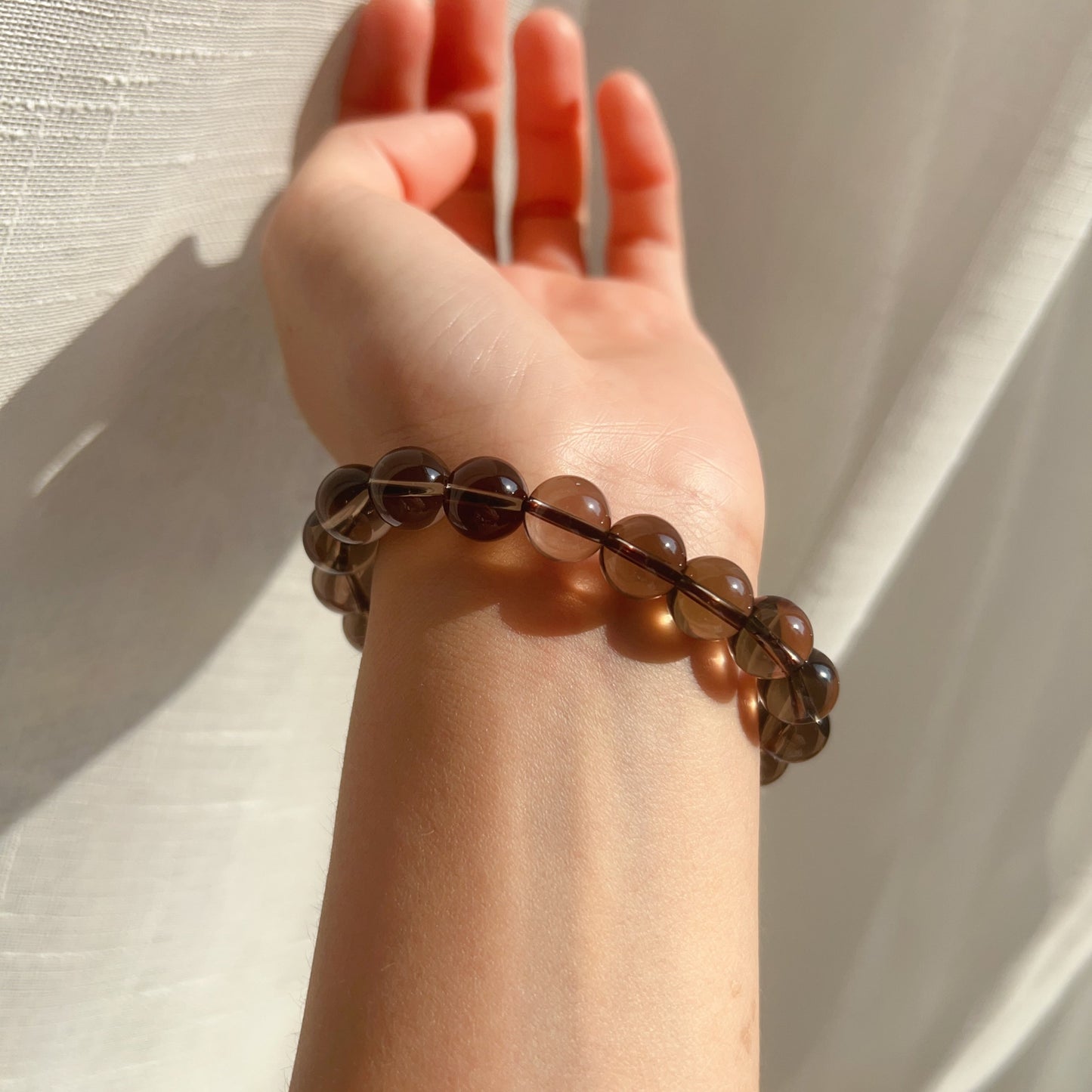 Smoky Quartz Bracelet For Health | Handmade 10Mm Round Beads | Men’S & Women’S Healing Jewelry