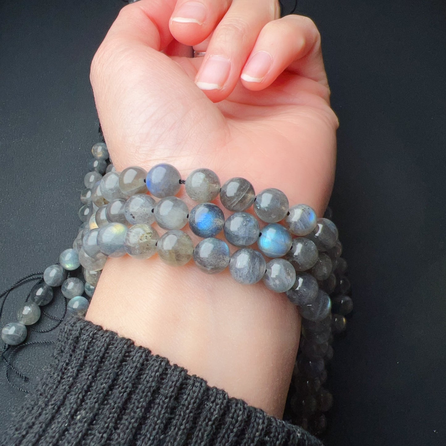 8Mm Natural Assorted Flash Labradorite Round Bead Strands For Diy Jewelry Project