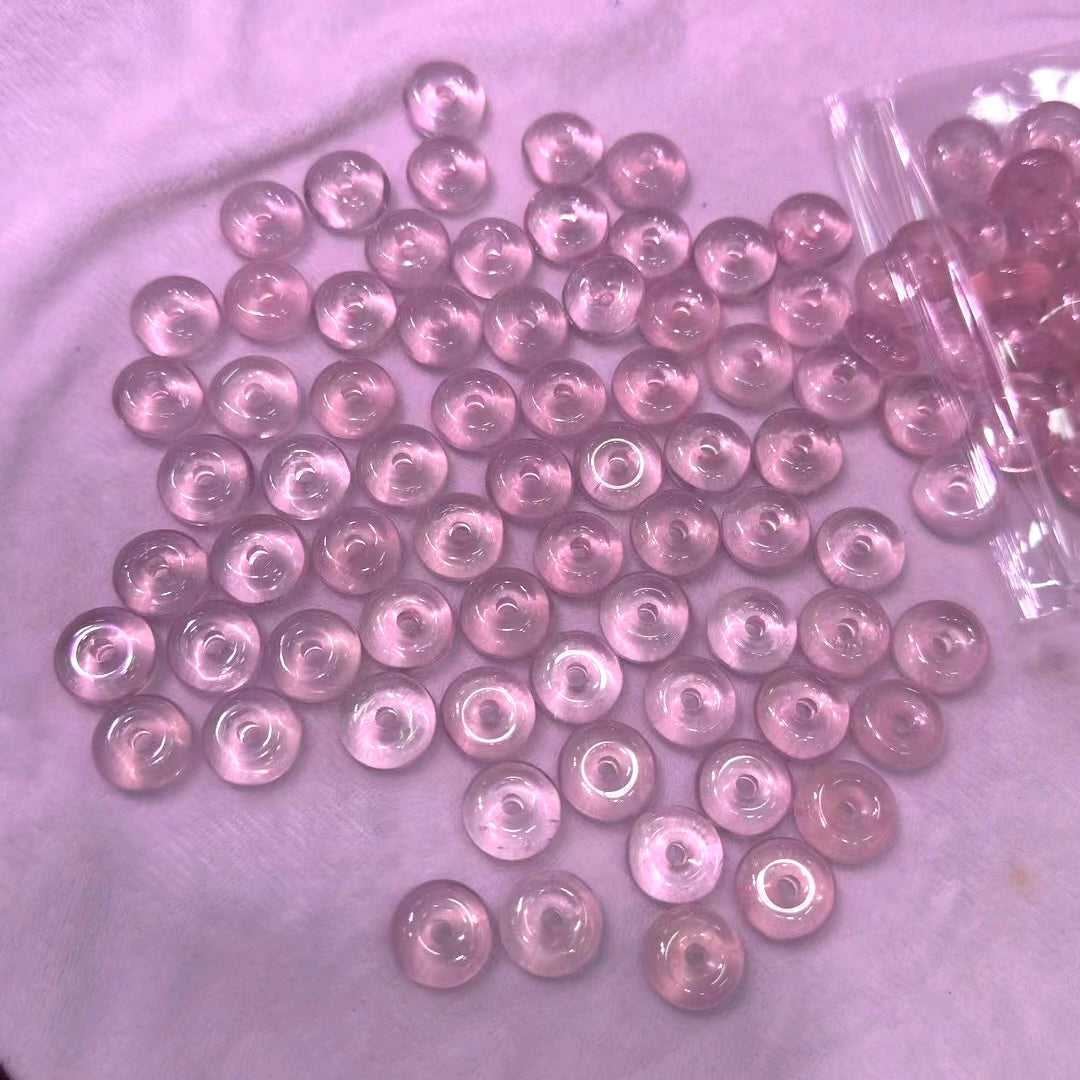 High-Quality Rose Quartz Amulet Charms For Diy Jewelry Project 14Mm 16Mm 18Mm