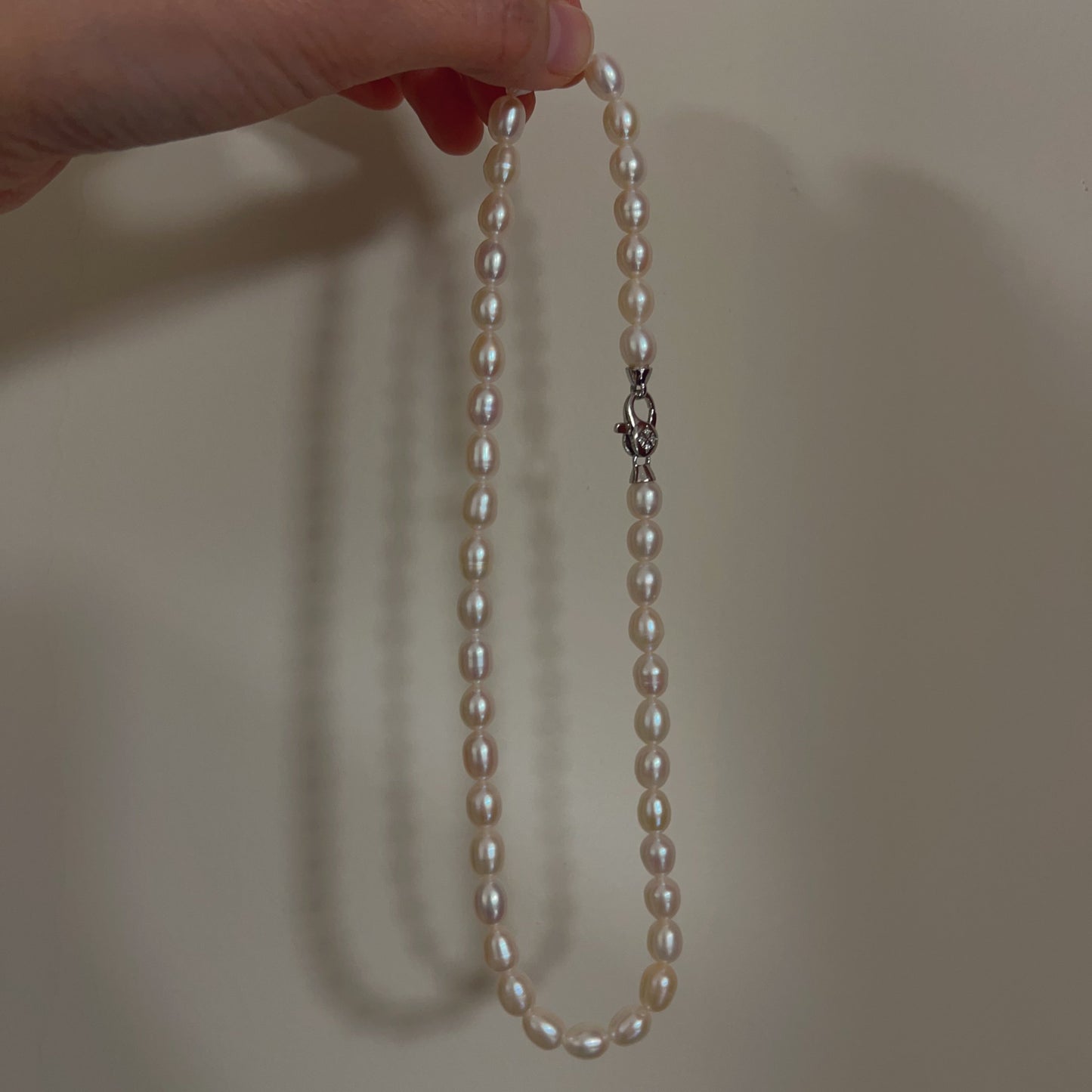 Timeless Classic Pearl Beaded Necklace | Best Luster Freshwater Pearl Natural Formed Beads With 925 Sterling Silver Clasp