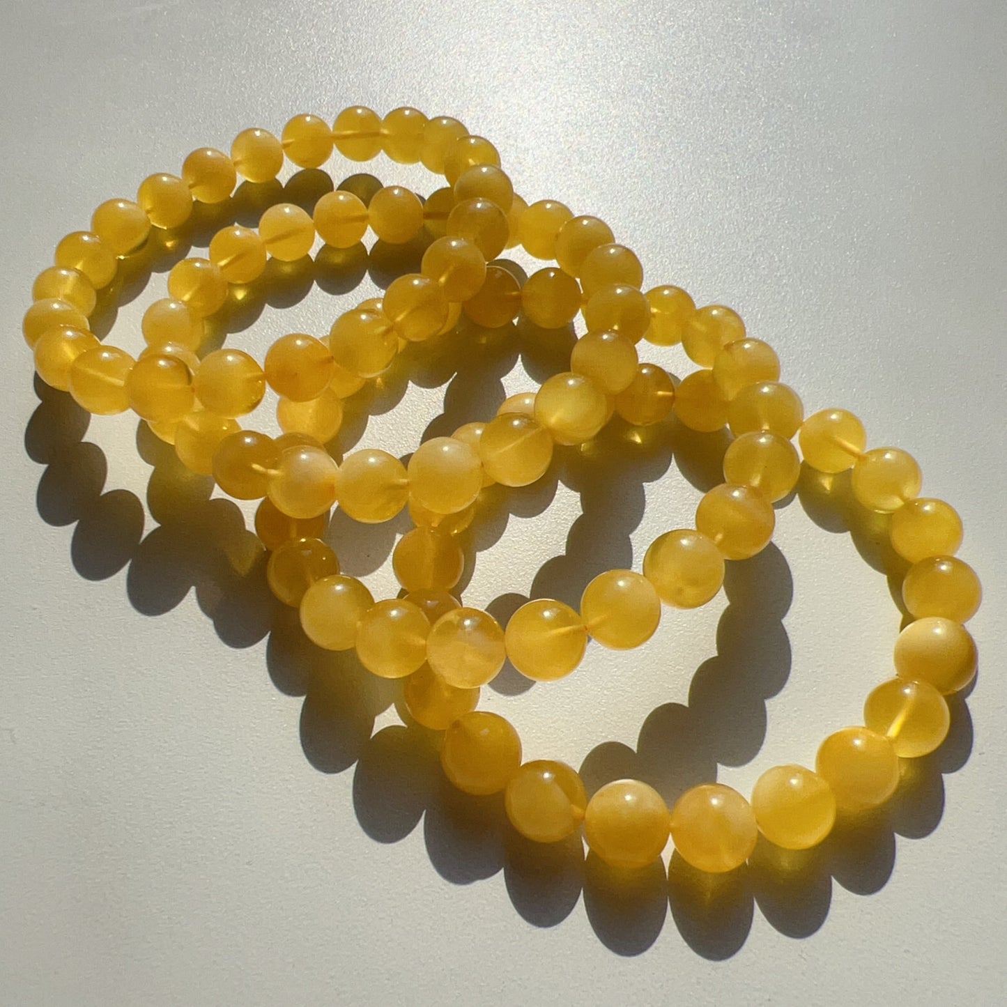 8.6Mm Beautiful Genuine Amber Bracelet | Lucky Stone Of Aries Gemini Leo Virgo | One Of A Kind Jewelry