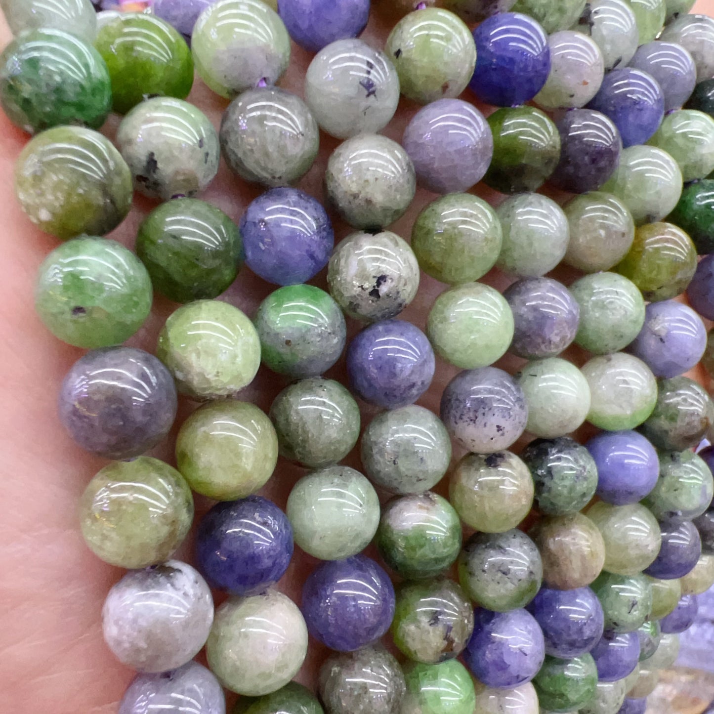 8Mm Natural Assorted Tanzanite Round Bead Strands For Diy Jewelry Project
