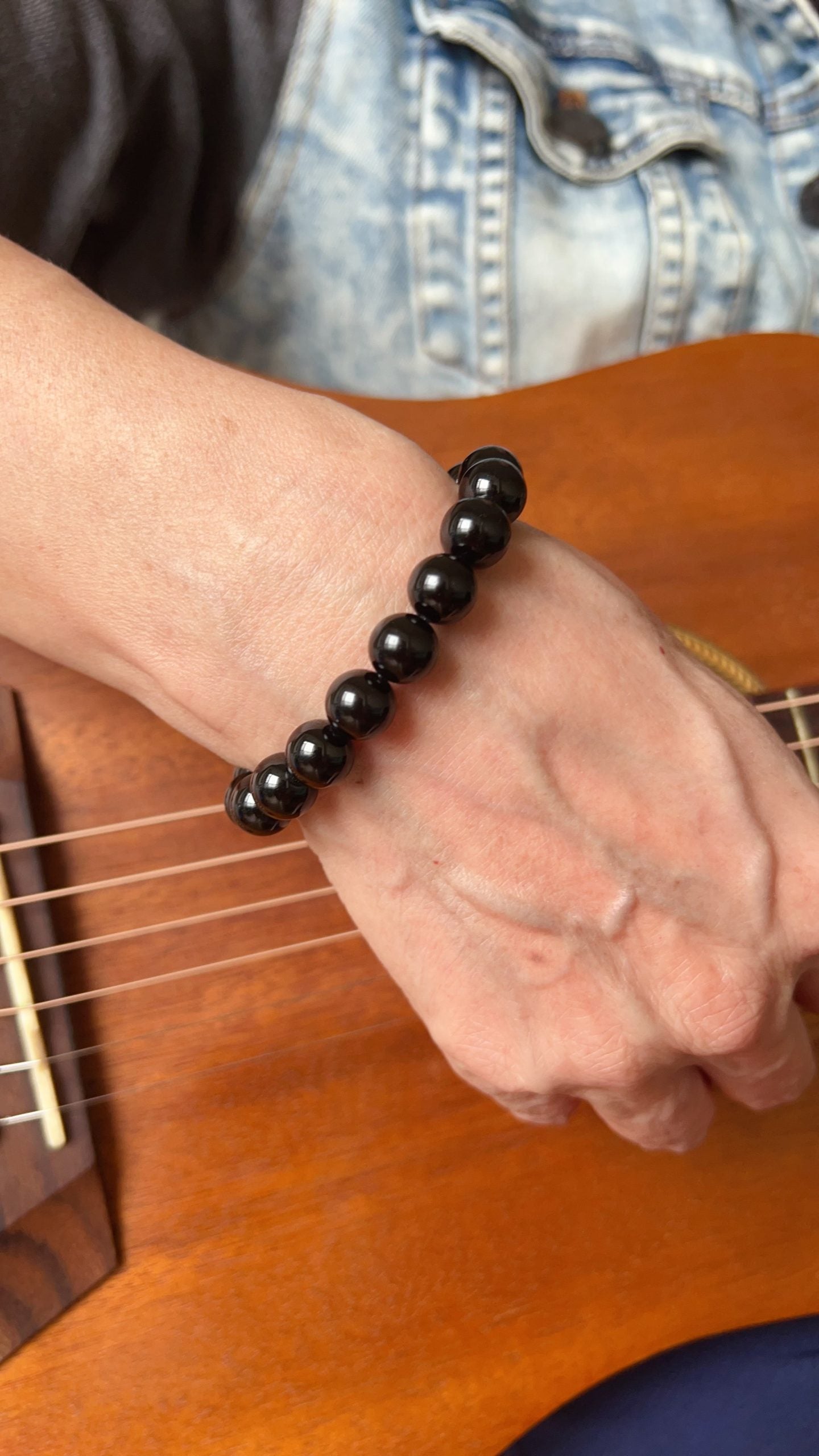 Premium Black Tourmaline Bracelet | Handmade Reiki Healing 10Mm Beaded Crystal Jewelry | Root Chakra Negativity Protection