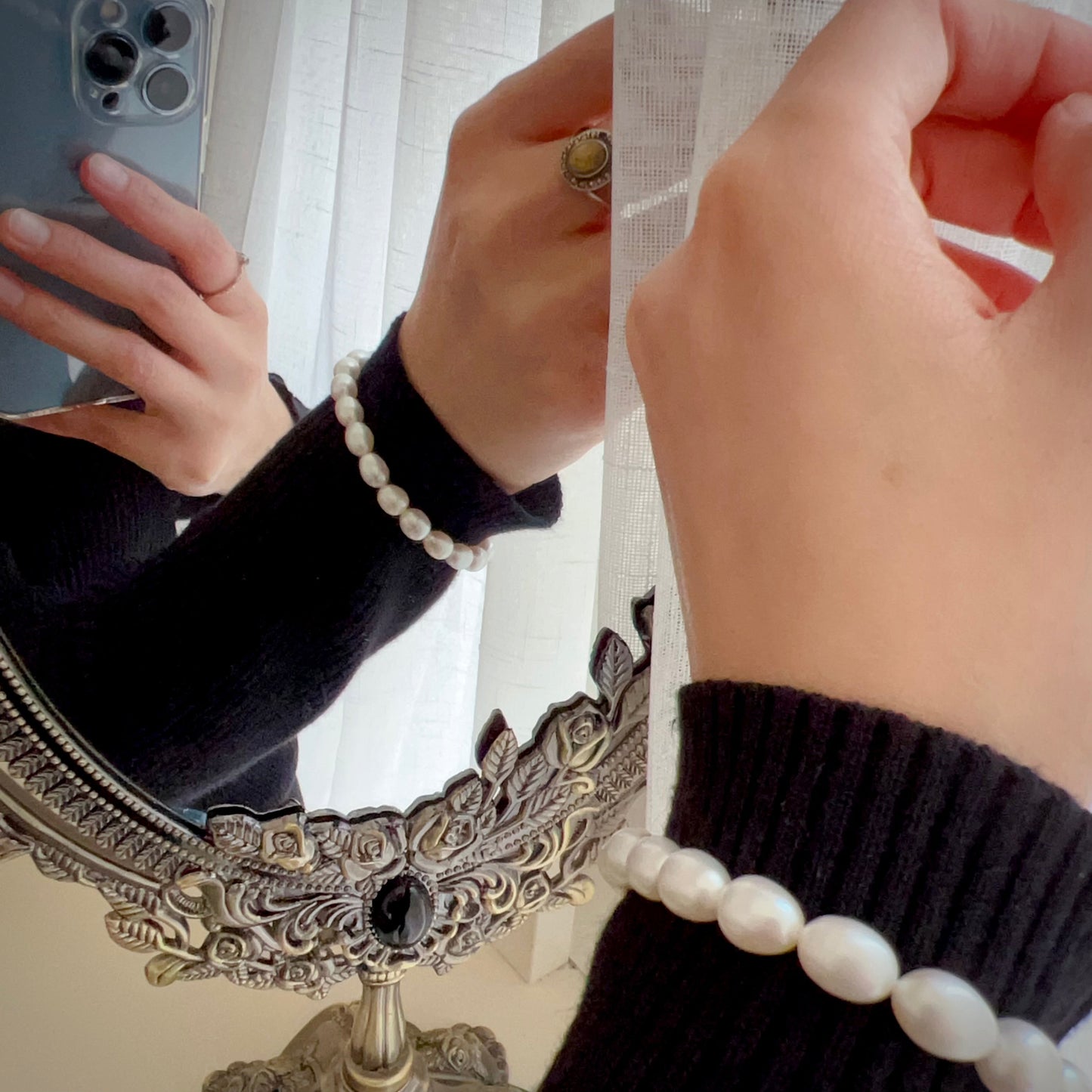 Classic Pearl Beaded Bracelet Best Luster Freshwater Pearl Natural Formed Beads With 925 Sterling Silver Lobster Clasp