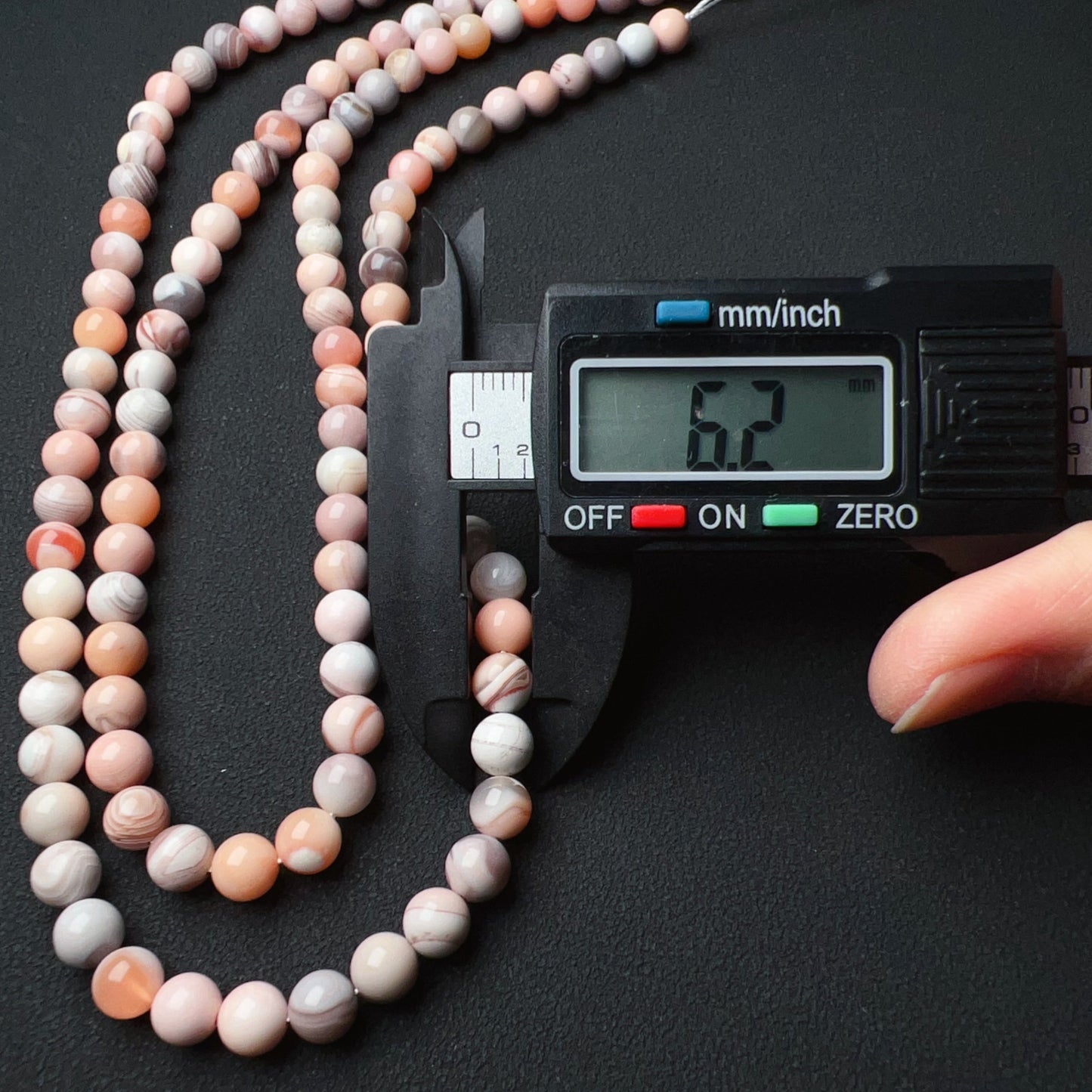 2 Strands – Rare 6Mm Natural Pink Botswana Agate Round Bead Strands For Diy Jewelry Project