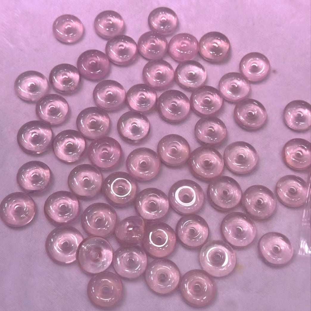 High-Quality Rose Quartz Amulet Charms For Diy Jewelry Project 14Mm 16Mm 18Mm
