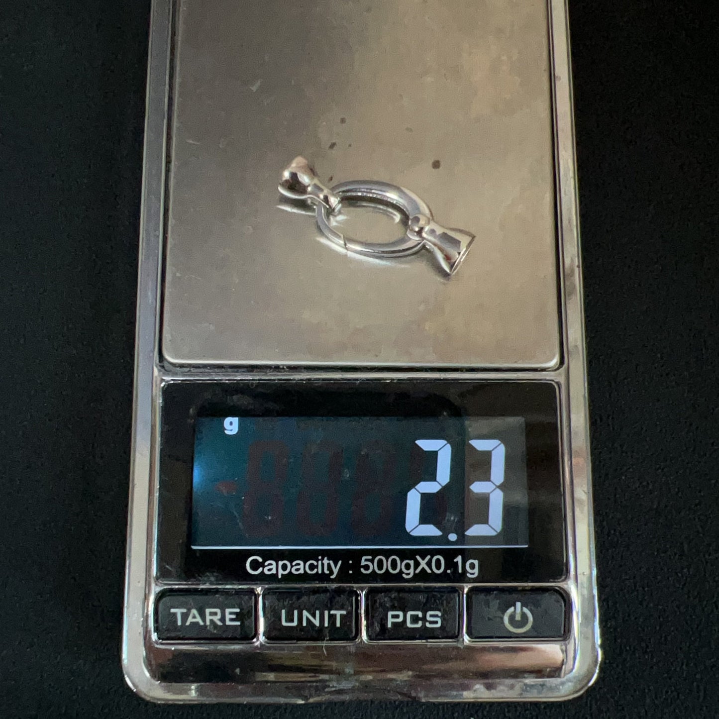 925 Sterling Silver Sprung Clip With Bail Clasp | 18K White Gold Plated Pearl Clasp | Handmade Diy Jewelry Making Supply