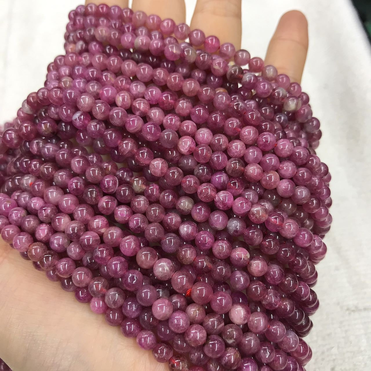5Mm Natural Pink Tourmaline Round Bead Strands Diy Jewelry Project