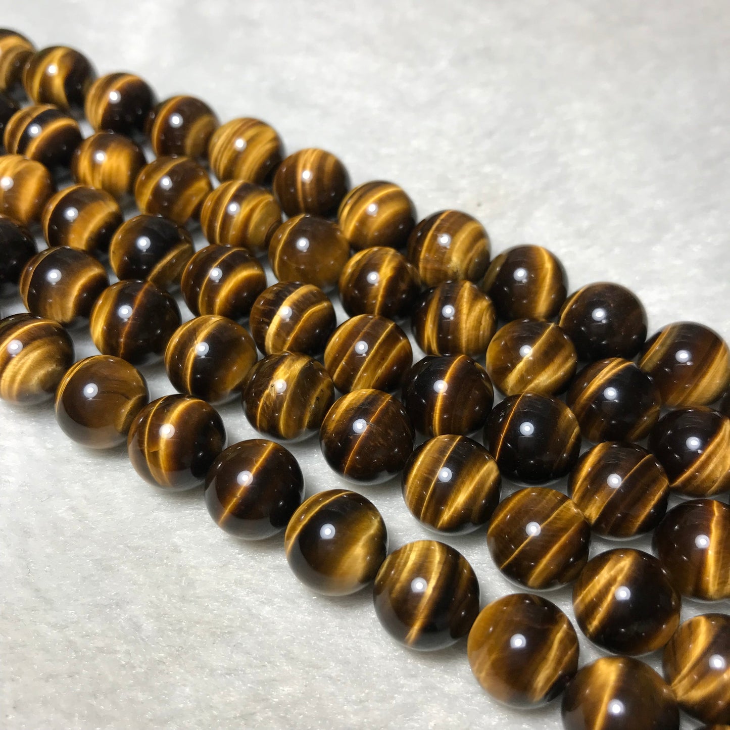 Top Grade Brown Tiger Eye Bead Strands (6-14Mm) – Premium Round Beads For Diy Jewelry Making