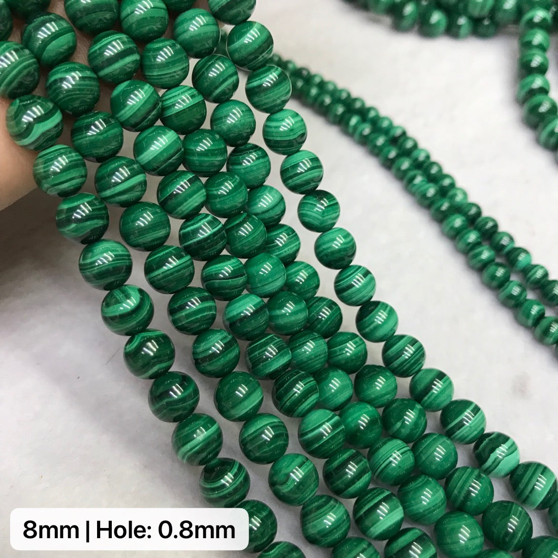 4-10Mm Top Quality Natural Malachite Bead Strands Diy Jewelry Supply