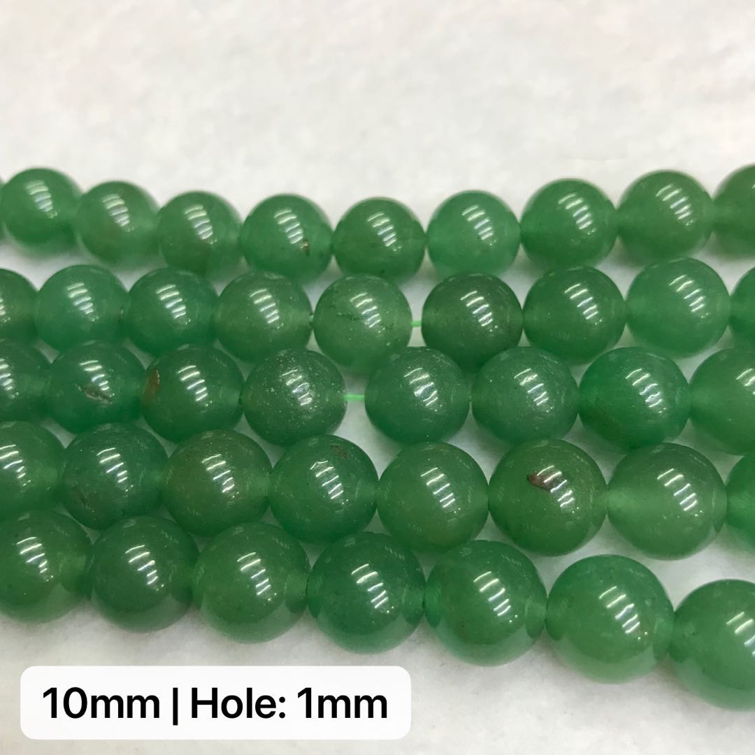 Natural High-Quality Green Aventurine Round Bead Strands For Jewelry Making
