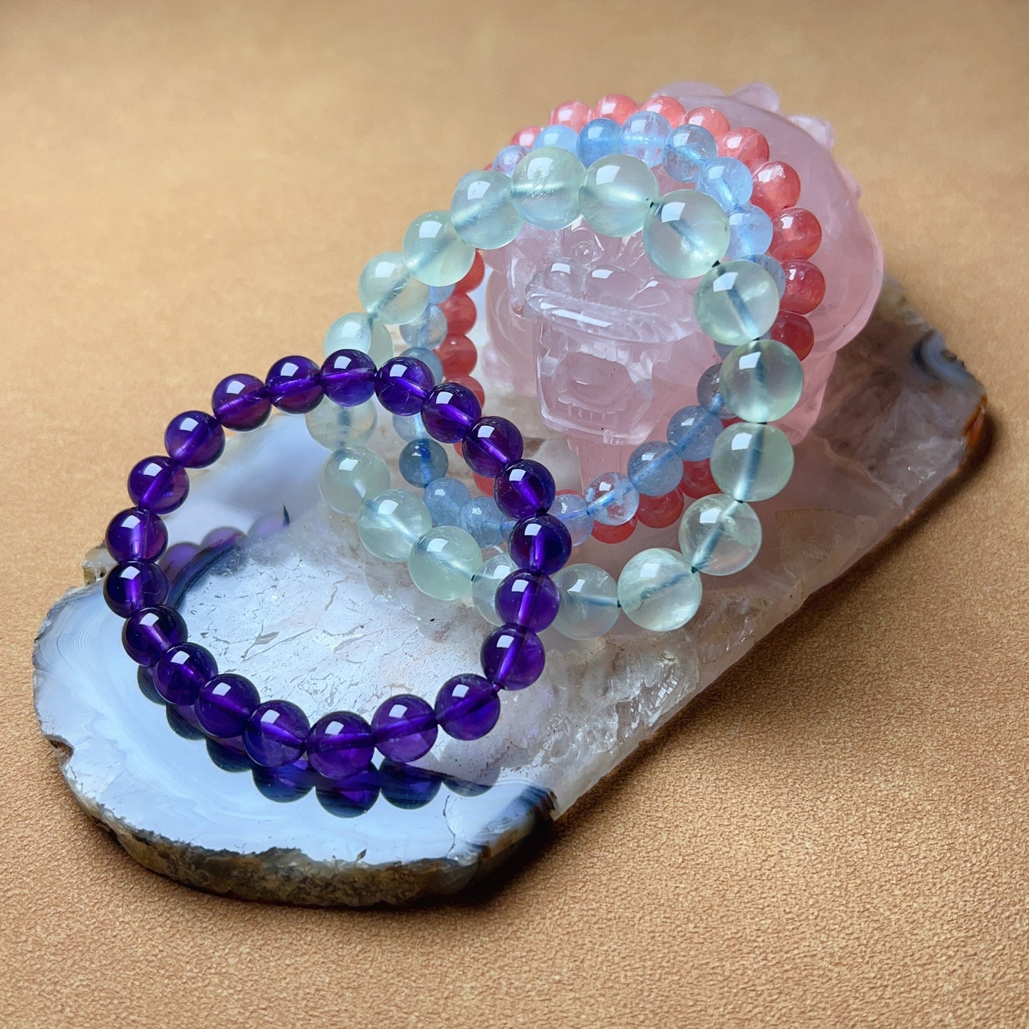 Genuine Agate Geode Slice From Brazil With Crystal Clusters For Home Decor