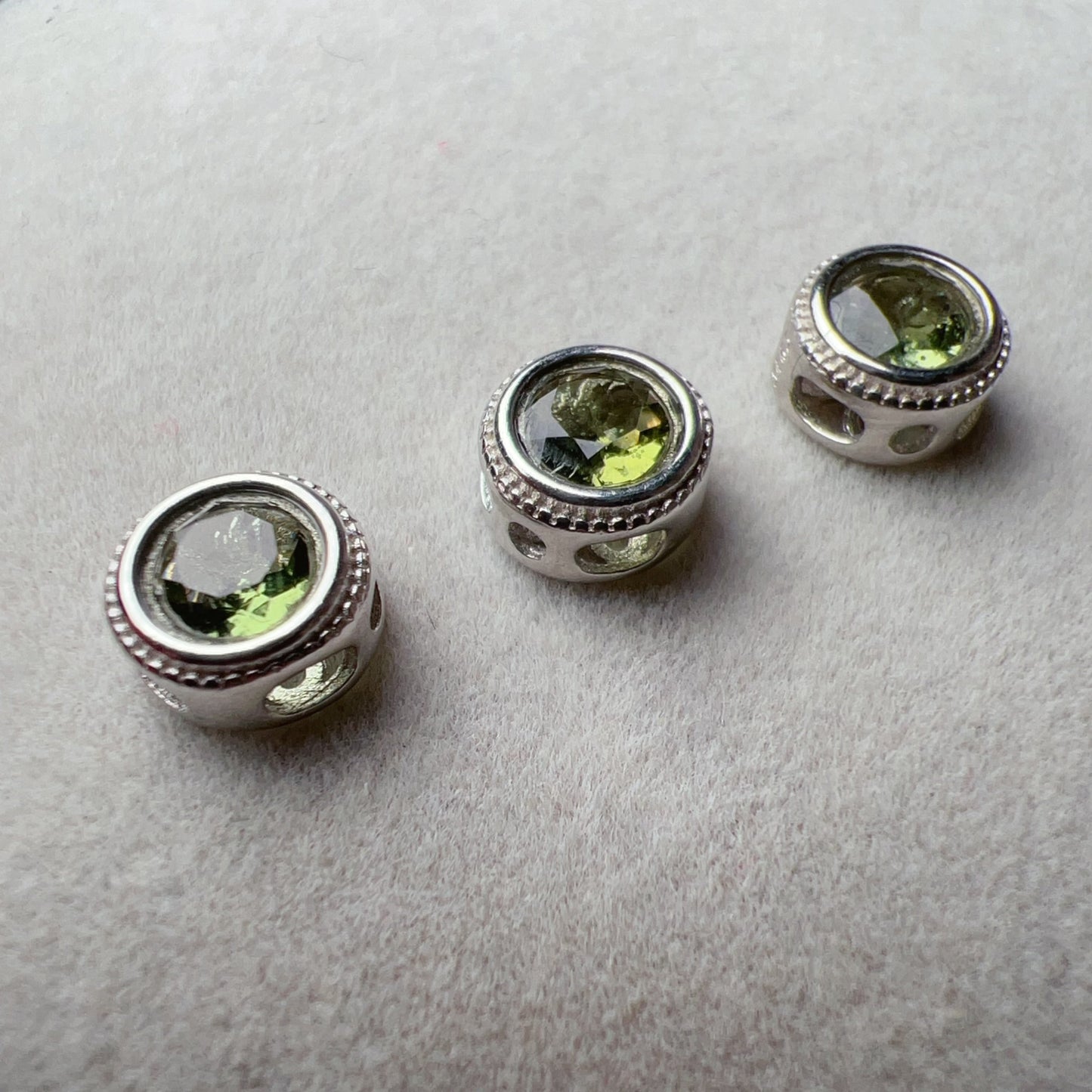 Handmade Faceted Round Moldavite Pandora’S Box Charm Pendant With 925 Sterling Silver
