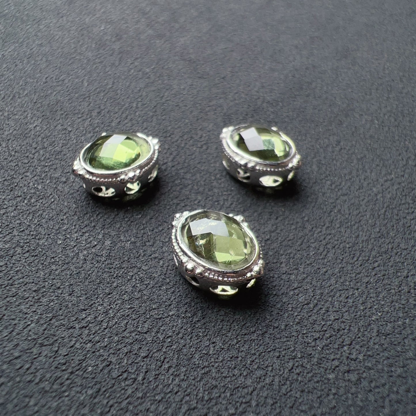 Handmade Faceted Oval Moldavite Pandora’S Box Charm Pendant With 925 Sterling Silver