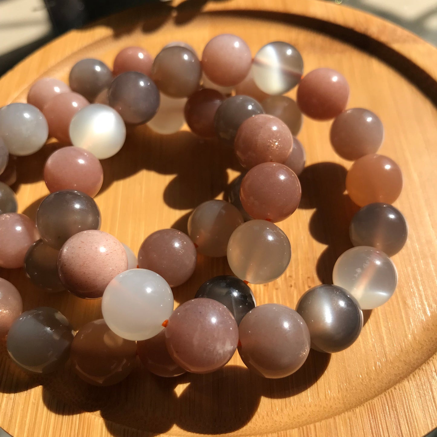 12Mm Natural Assorted Moonstone Bracelet | June Birthstone | Emotional Healing Gemstone For Balance And Serenity