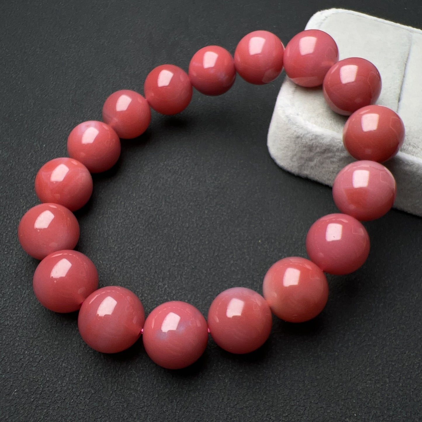 Rare Large Beads 12.4Mm Purple Red Natural Yanyuan Agate Bracelet Heart Chakra Healing Jewelry Stone Of Strength