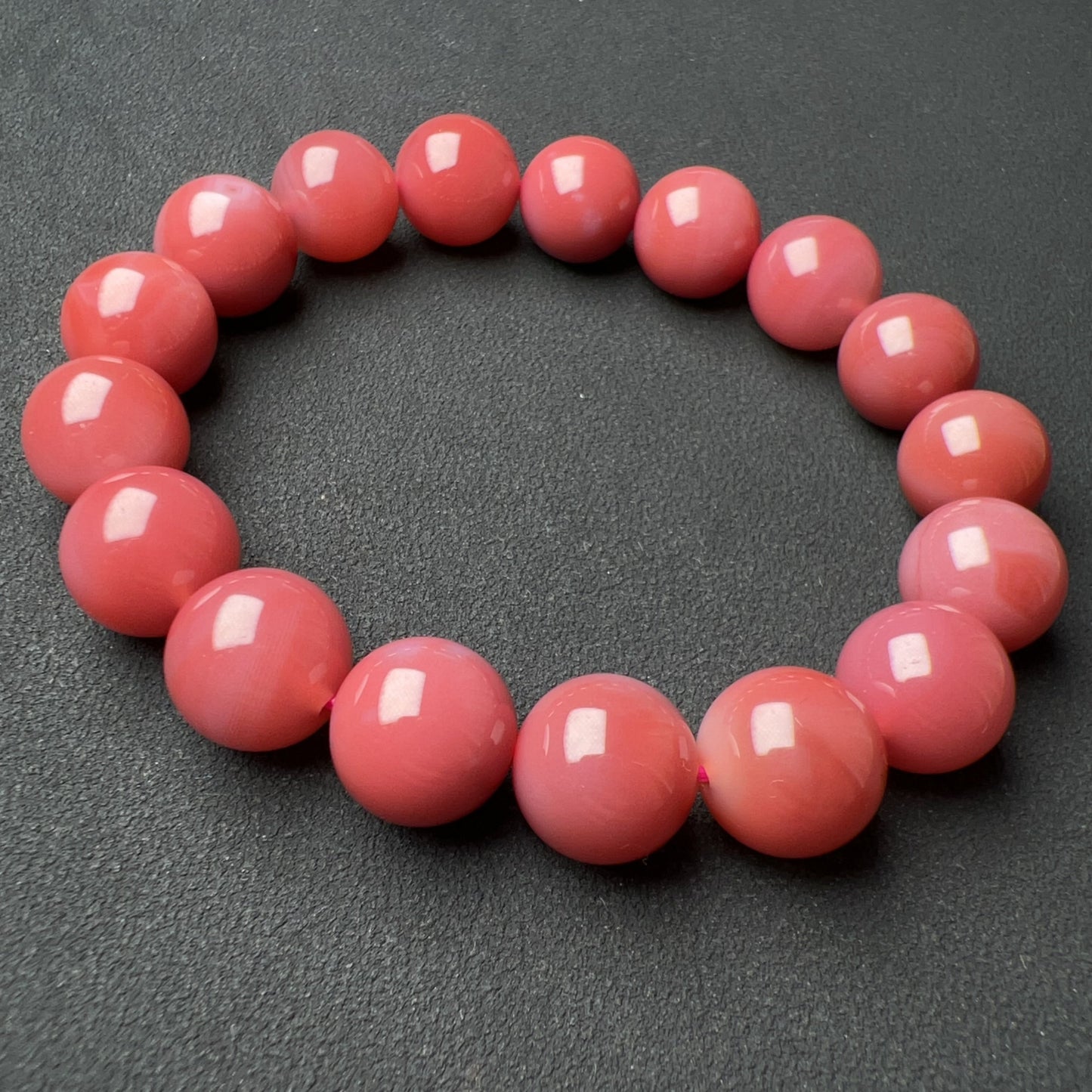 Rare Large Beads 12.4Mm Purple Red Natural Yanyuan Agate Bracelet Heart Chakra Healing Jewelry Stone Of Strength