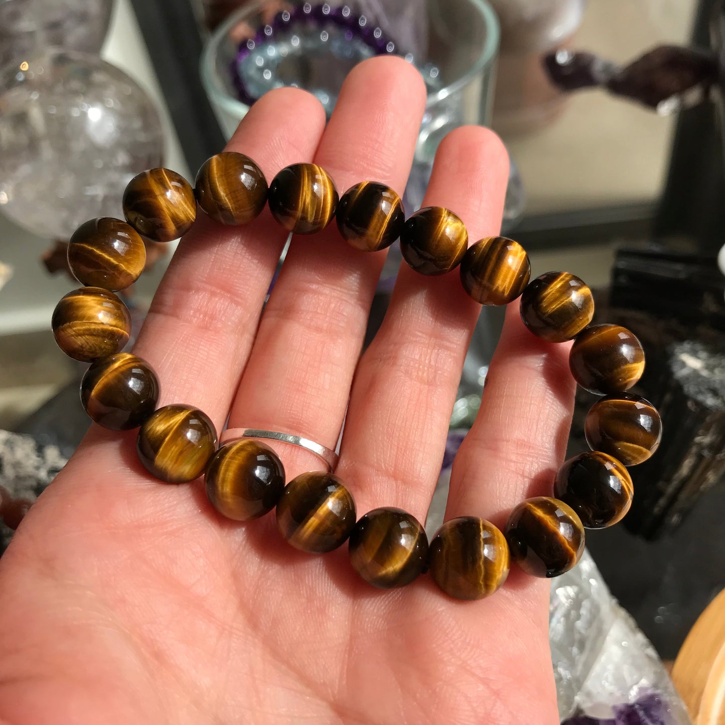 Premium Brown Tiger Eye Bracelet | 10Mm Beads Healing Stone Jewelry For Men Women | Boost Energy And Style