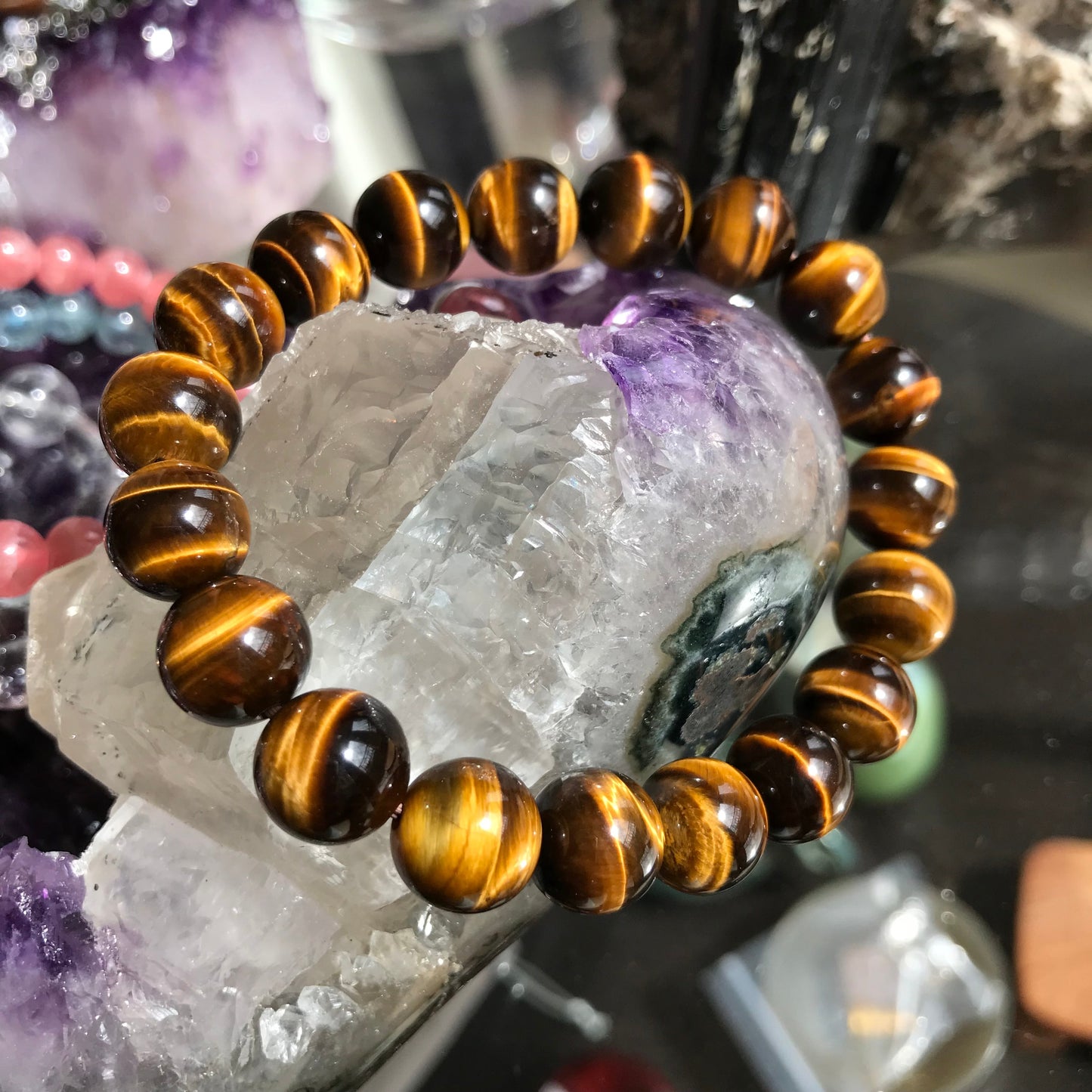 Premium Brown Tiger Eye Bracelet | 10Mm Beads Healing Stone Jewelry For Men Women | Boost Energy And Style