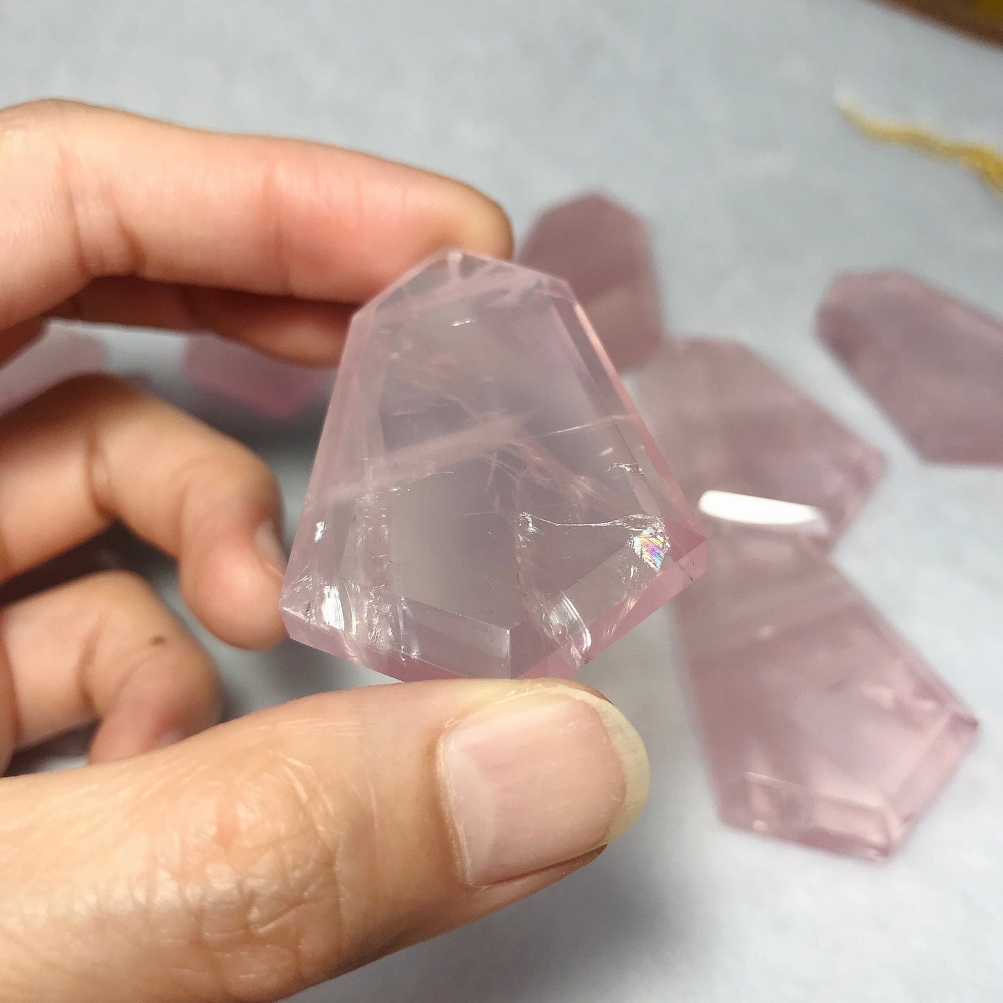 Rose Quartz Protection Shield Necklace | Men Women Jewelry | Heart Chakra Healing | Handmade With Rainow Obsidian Bead Adjustable