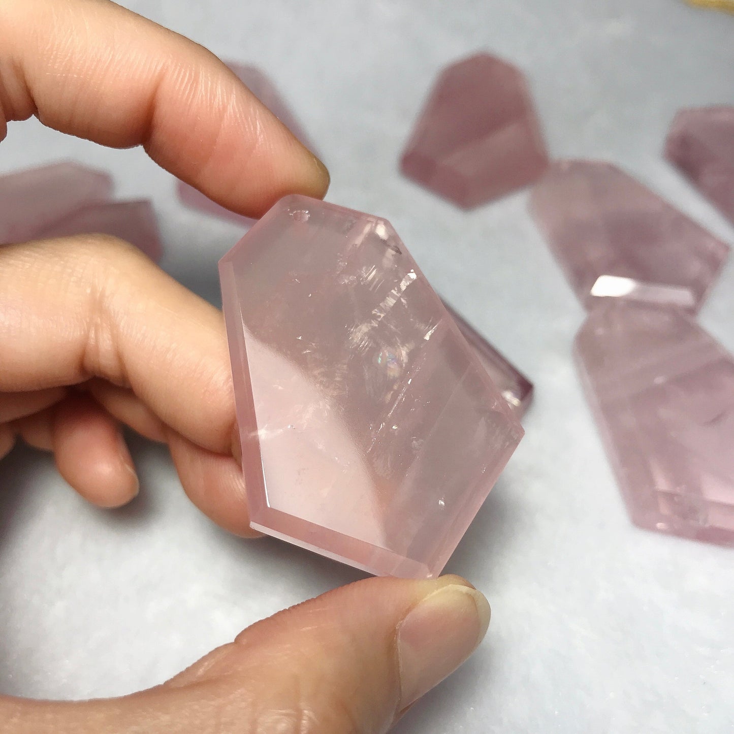 Rose Quartz Protection Shield Necklace | Men Women Jewelry | Heart Chakra Healing | Handmade With Rainow Obsidian Bead Adjustable