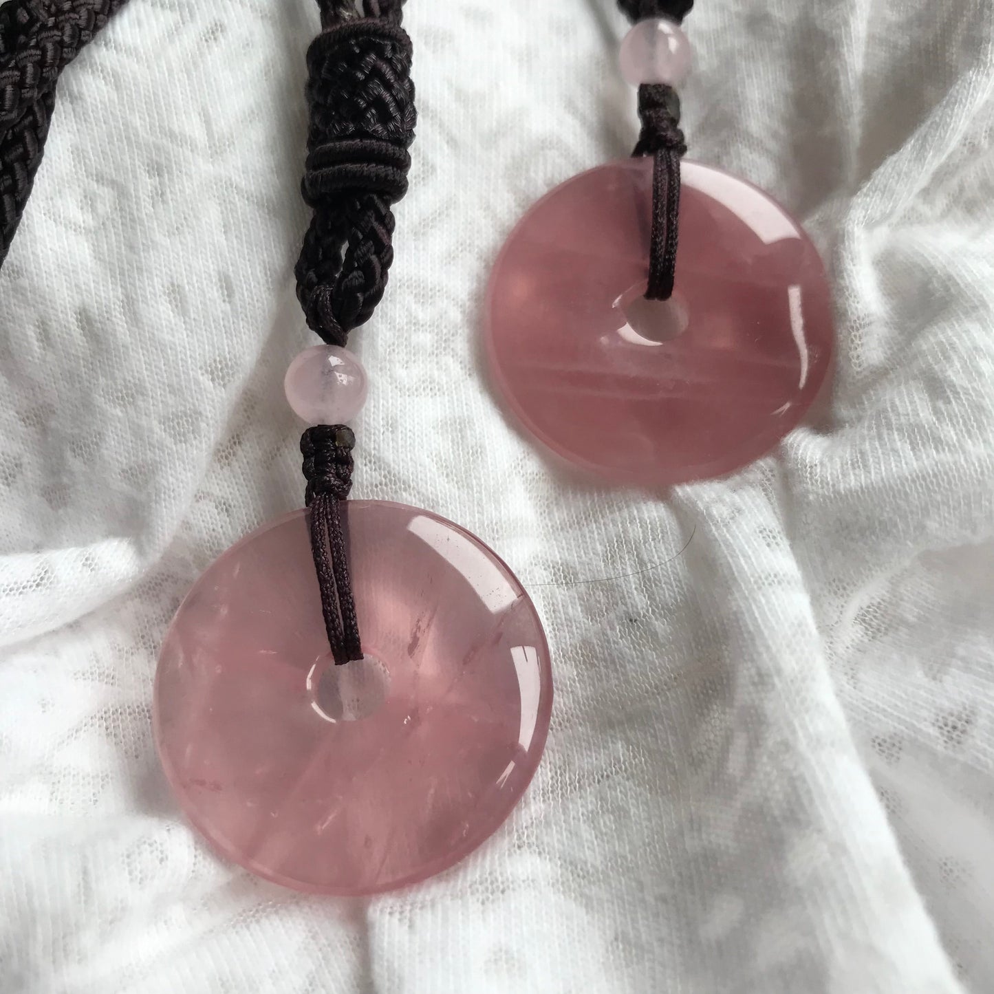 High-Quality Handmade Rose Quartz Amulet Pendant Necklace | Healing Crystal Heart Chakra Jewelry