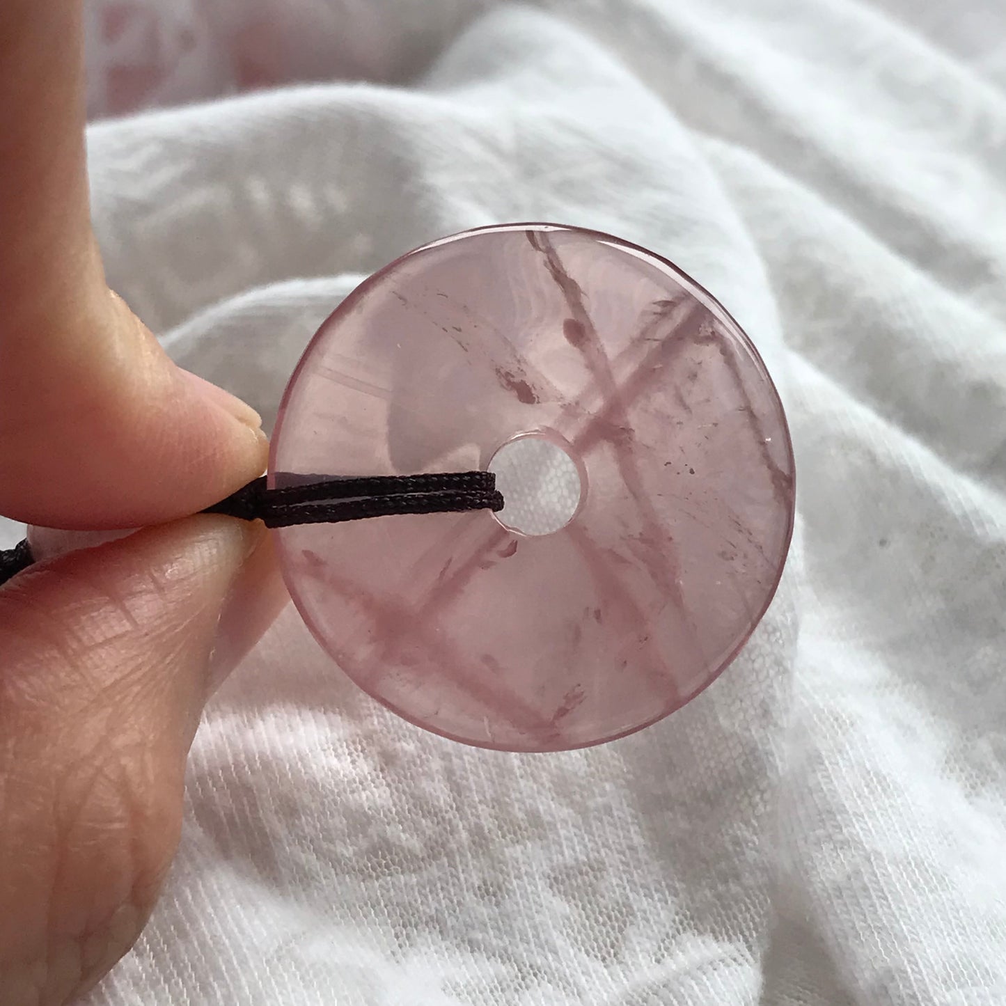 High-Quality Handmade Rose Quartz Amulet Pendant Necklace | Healing Crystal Heart Chakra Jewelry