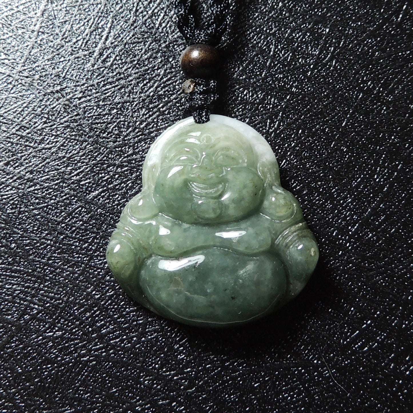 Genuine Jade Pendant Maitreya Happy Buddha Braided Necklace Best Blessing Gift Item For Protection Love