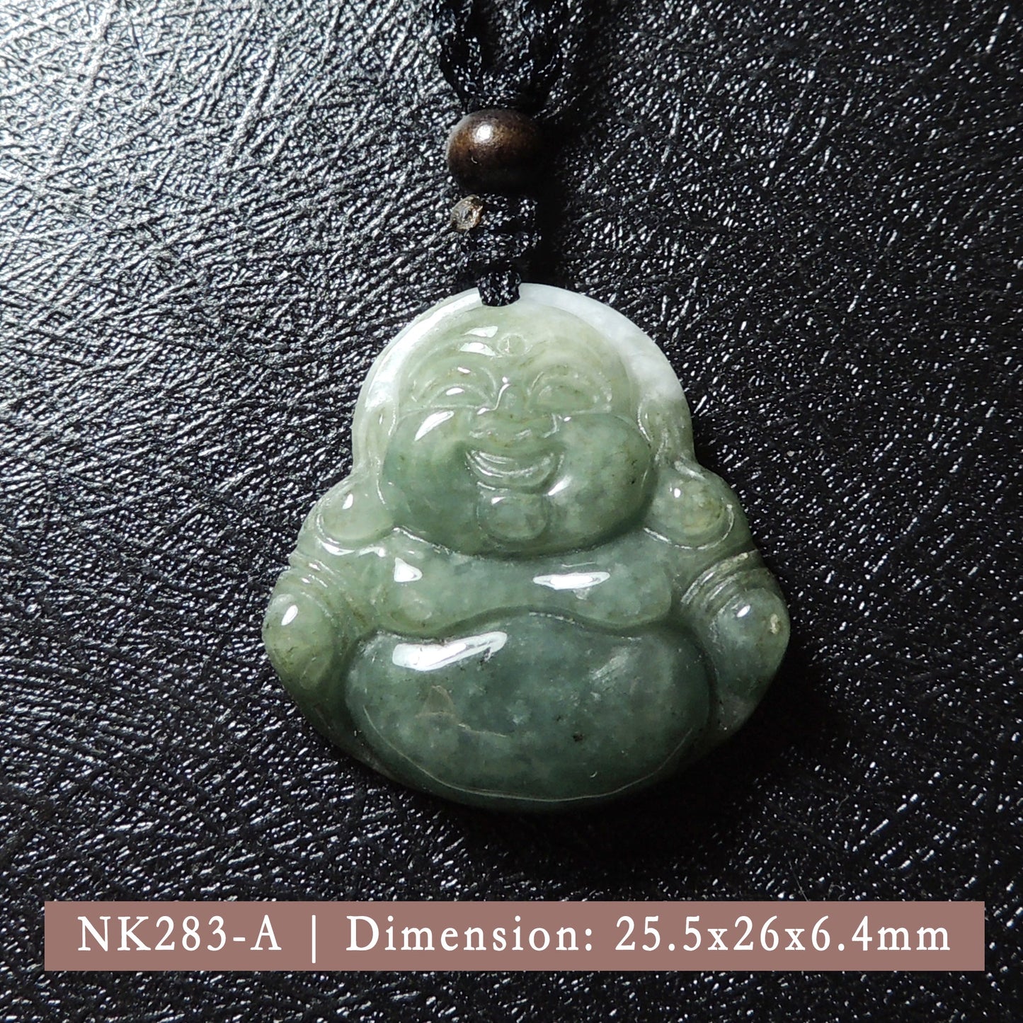Genuine Jade Pendant Maitreya Happy Buddha Braided Necklace Best Blessing Gift Item For Protection Love