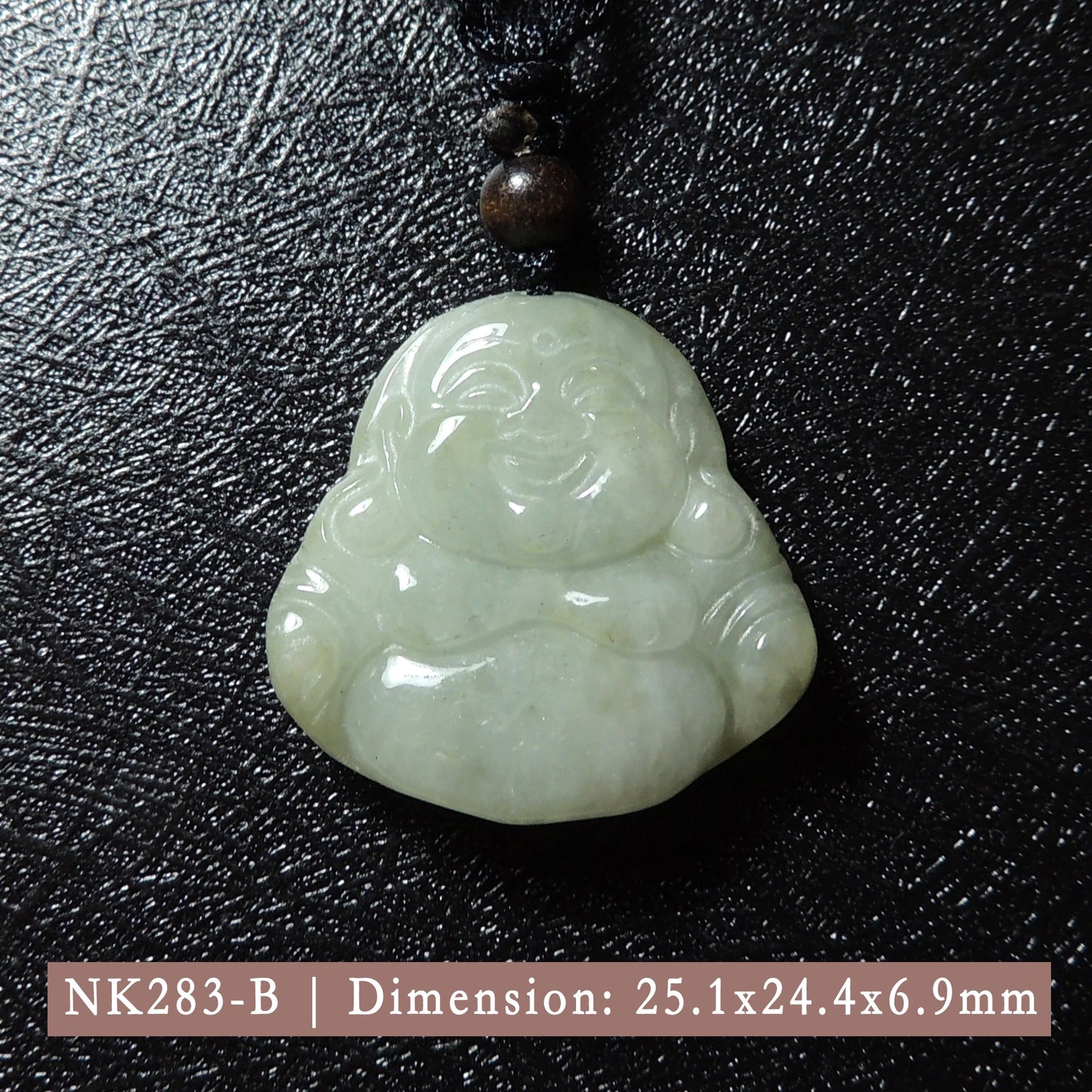 Genuine Jade Pendant Maitreya Happy Buddha Braided Necklace Best Blessing Gift Item For Protection Love