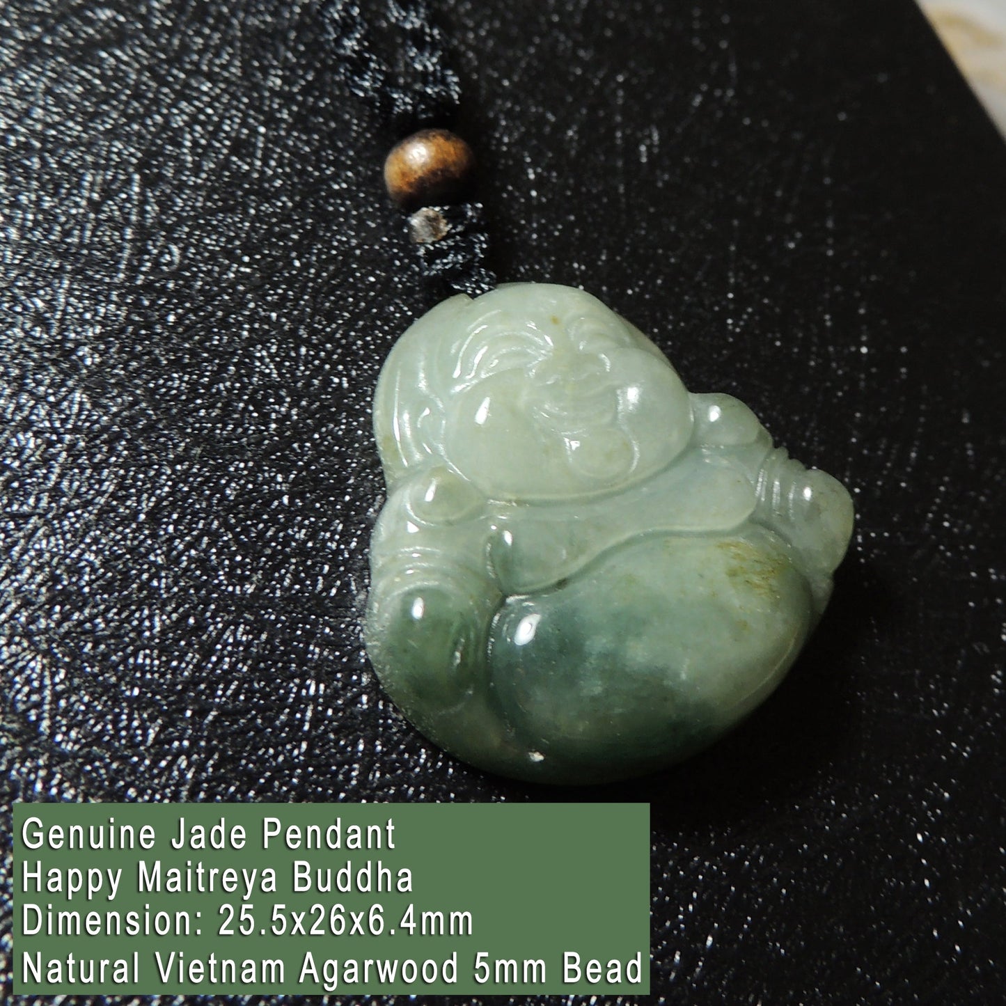 Genuine Jade Pendant Maitreya Happy Buddha Braided Necklace Best Blessing Gift Item For Protection Love