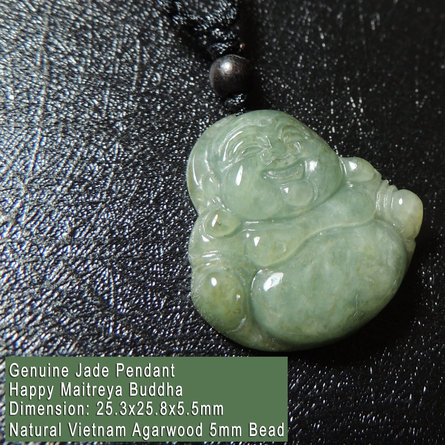 Genuine Jade Pendant Maitreya Happy Buddha Braided Necklace Best Blessing Gift Item For Protection Love