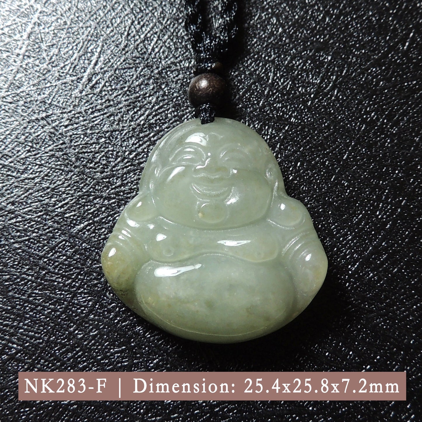 Genuine Jade Pendant Maitreya Happy Buddha Braided Necklace Best Blessing Gift Item For Protection Love
