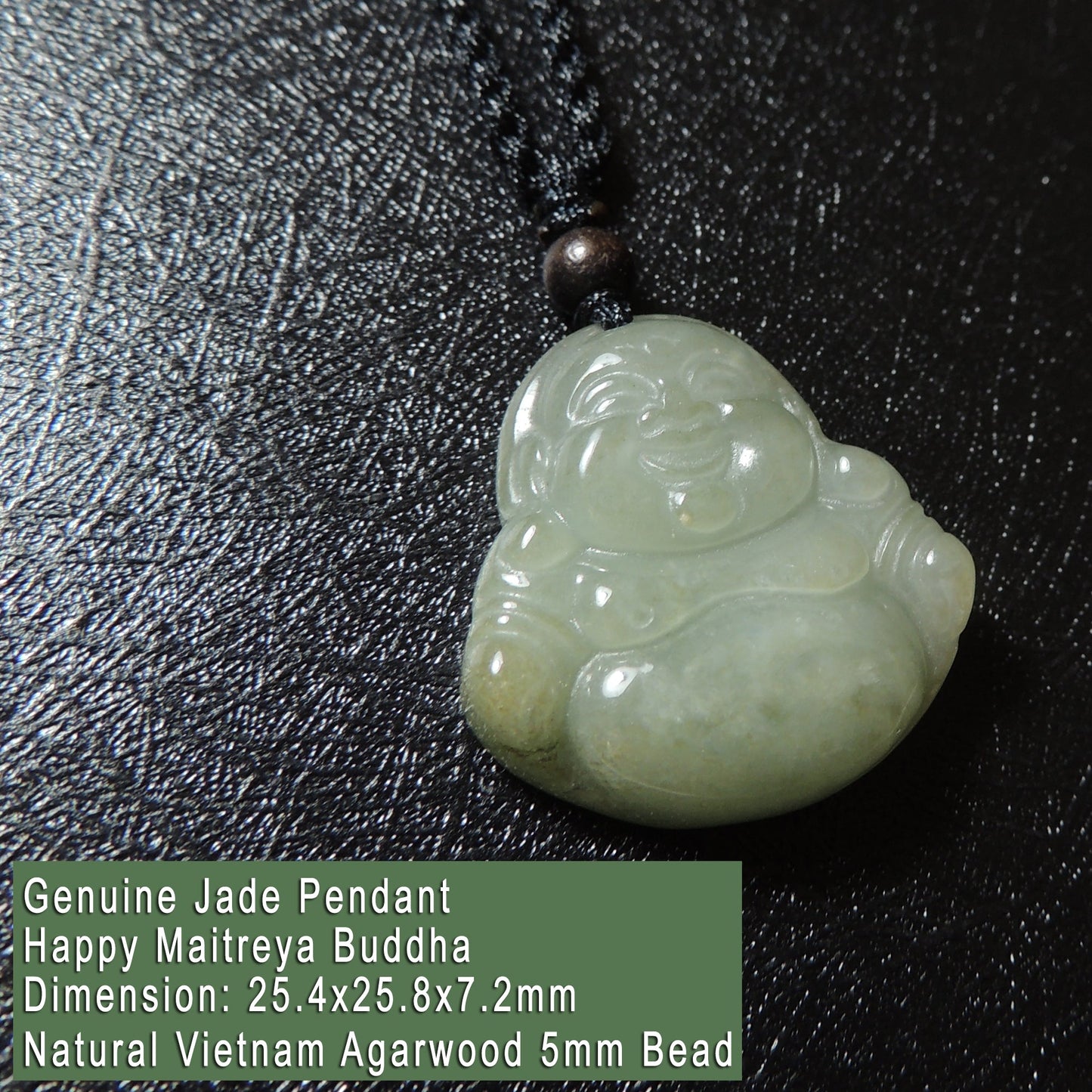 Genuine Jade Pendant Maitreya Happy Buddha Braided Necklace Best Blessing Gift Item For Protection Love