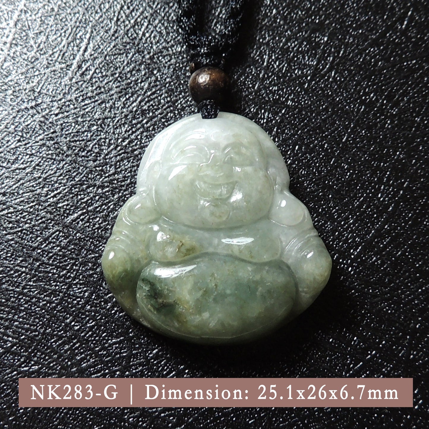 Genuine Jade Pendant Maitreya Happy Buddha Braided Necklace Best Blessing Gift Item For Protection Love