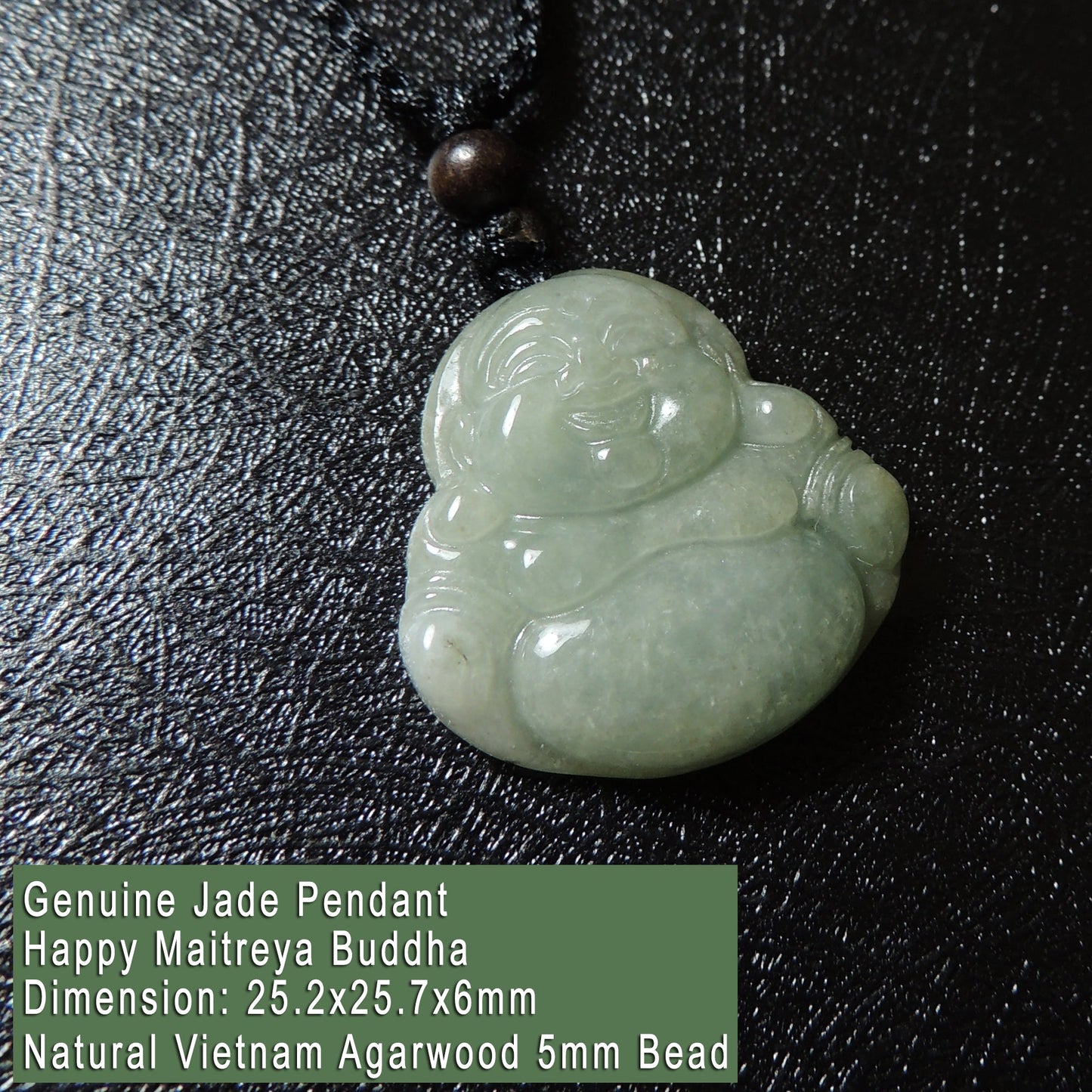 Genuine Jade Pendant Maitreya Happy Buddha Braided Necklace Best Blessing Gift Item For Protection Love