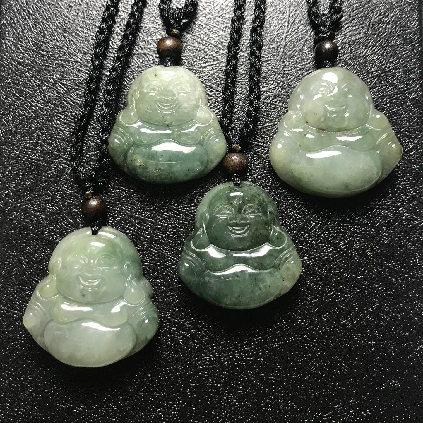 Genuine Jade Pendant Maitreya Happy Buddha Braided Necklace Best Blessing Gift Item For Protection Love