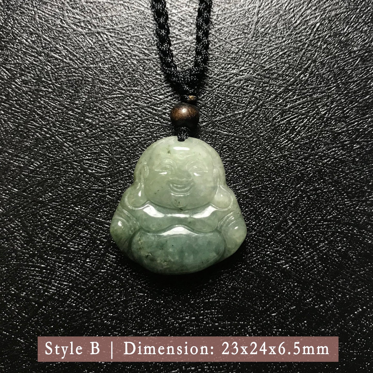 Genuine Jade Pendant Maitreya Happy Buddha Braided Necklace Best Blessing Gift Item For Protection Love