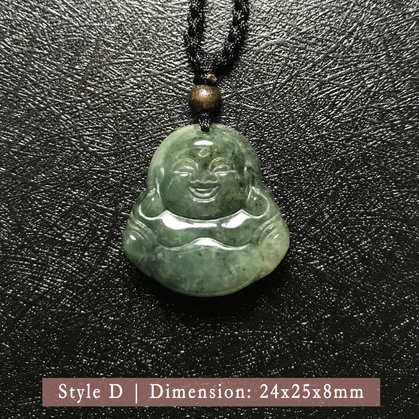 Genuine Jade Pendant Maitreya Happy Buddha Braided Necklace Best Blessing Gift Item For Protection Love