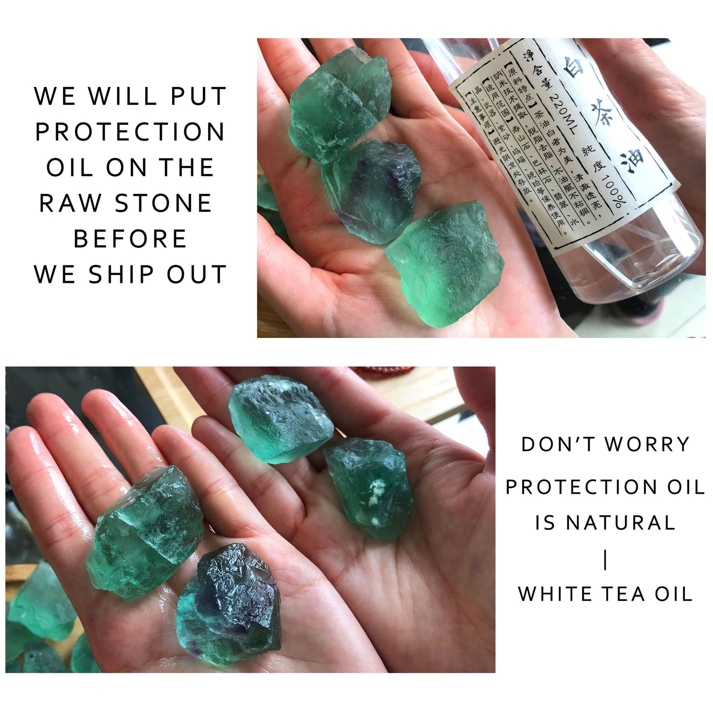 Set Of 3 Green Fluorite Crystal Gemstone Mineral | Healing Raw Stone | Holiday Gifts