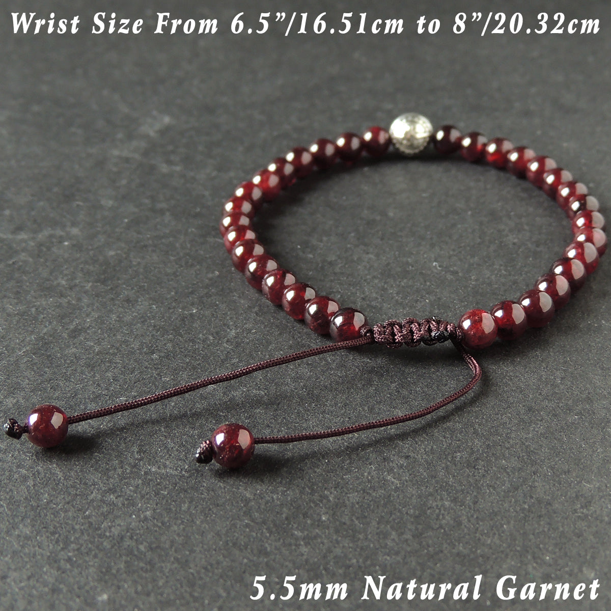 Protection Red Garnet Bracelet Braided With Tibetan Silver Pingan Bead For Men & Women Handmade Protection Positivity Jewelry For Base Chakra