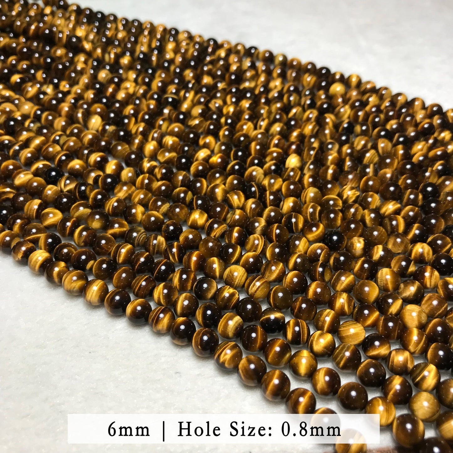 Top Grade Brown Tiger Eye Bead Strands (6-14Mm) – Premium Round Beads For Diy Jewelry Making