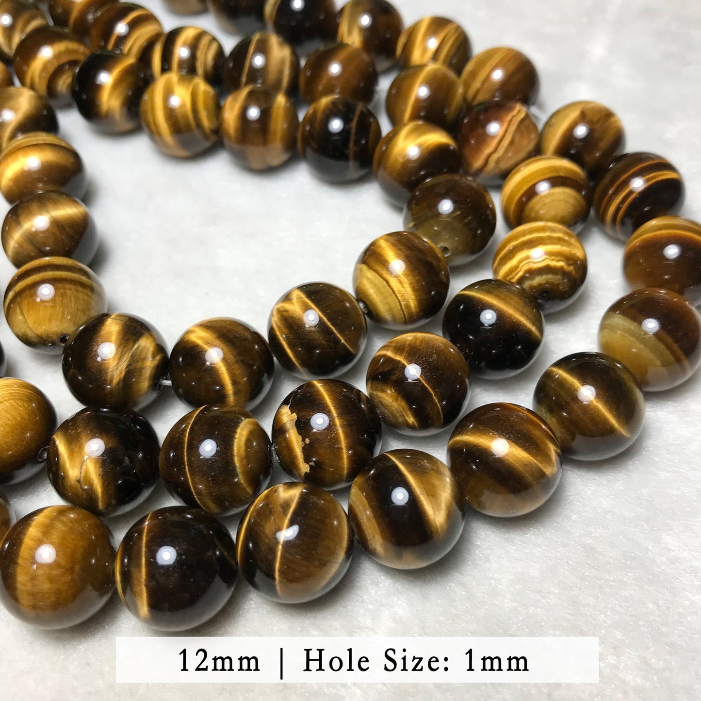 Top Grade Brown Tiger Eye Bead Strands (6-14Mm) – Premium Round Beads For Diy Jewelry Making