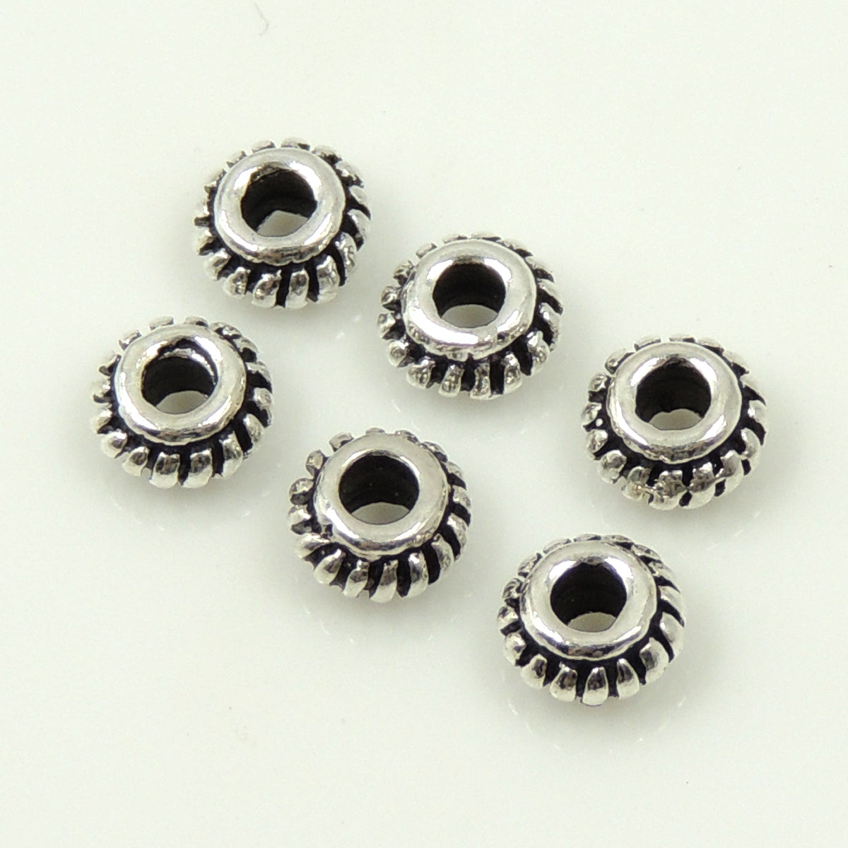 925 Sterling Silver Vintage Spcacer Beads For Handmade Diy Jewelry Making Project