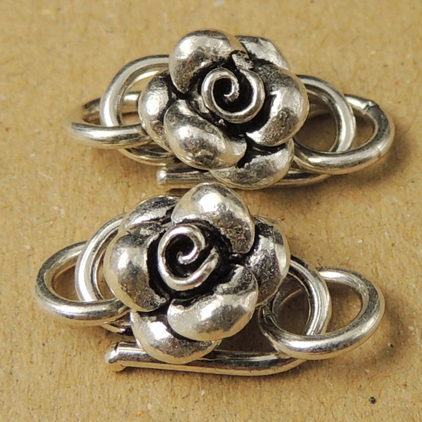925 Sterling Silver Vintage Rose S-Clasp – Ideal For Handmade Diy Jewelry Projects