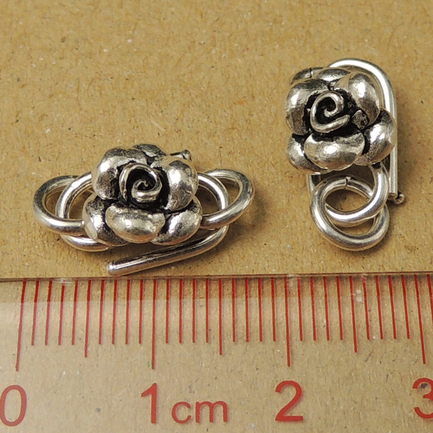 925 Sterling Silver Vintage Rose S-Clasp – Ideal For Handmade Diy Jewelry Projects