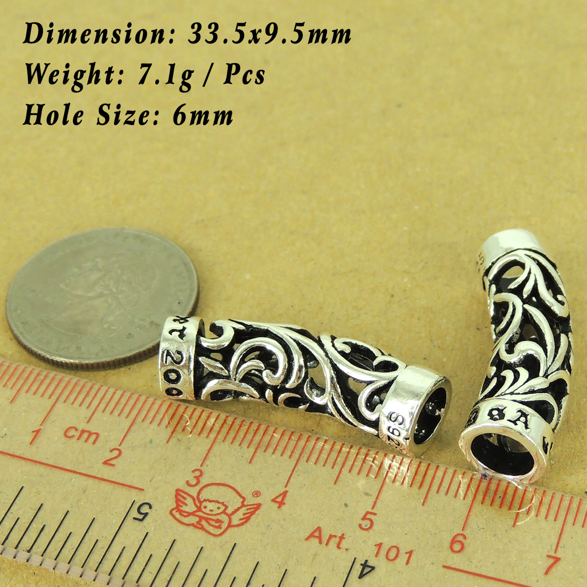 925 Sterling Silver Vintage Charm | Unique Diy Jewelry Making Supply | High-Quality Craft Findings
